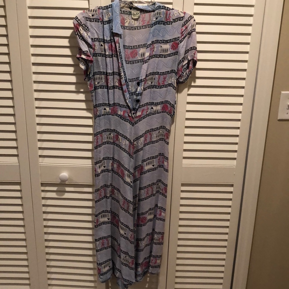 Button up vintage Parthenon summer dress